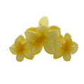 Plumeria Trio Hair Clip - Large: Yellow
