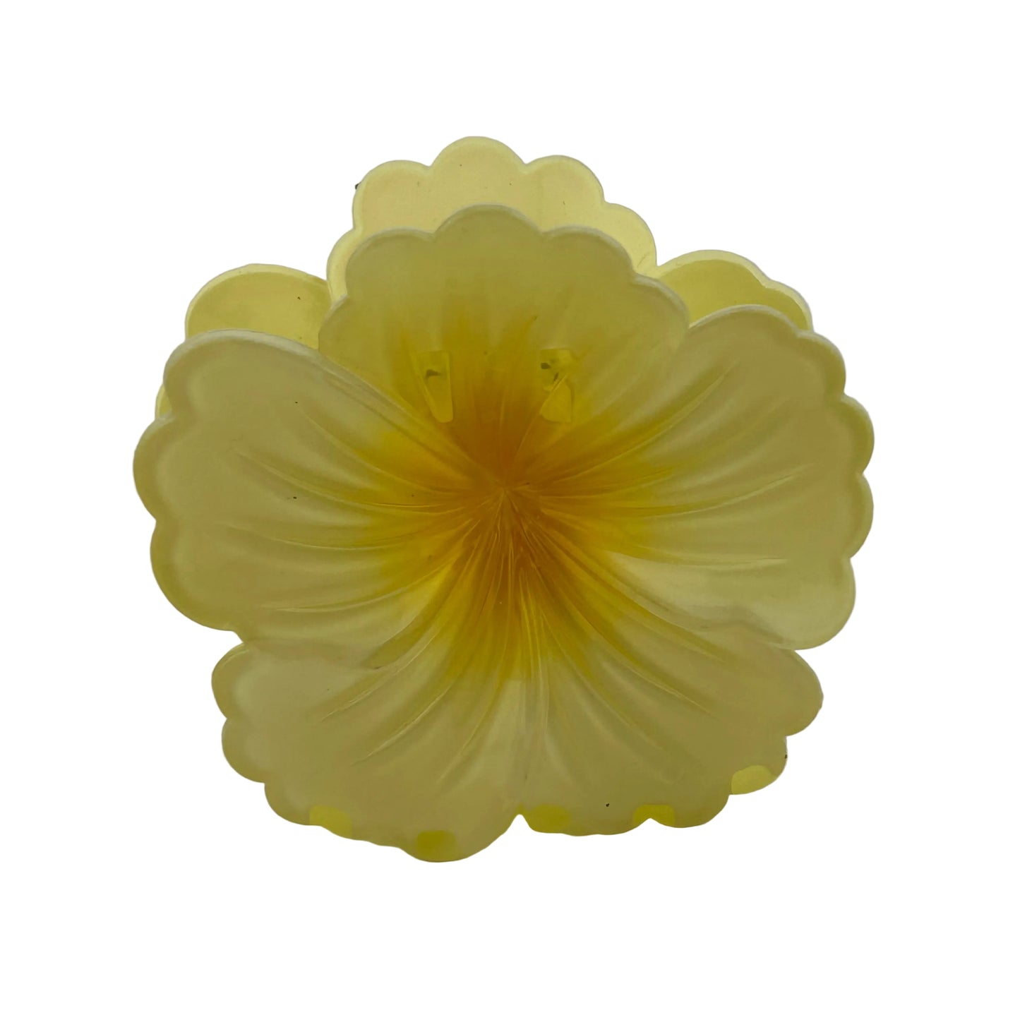 Hibiscus Hair Clip - Large: Yellow