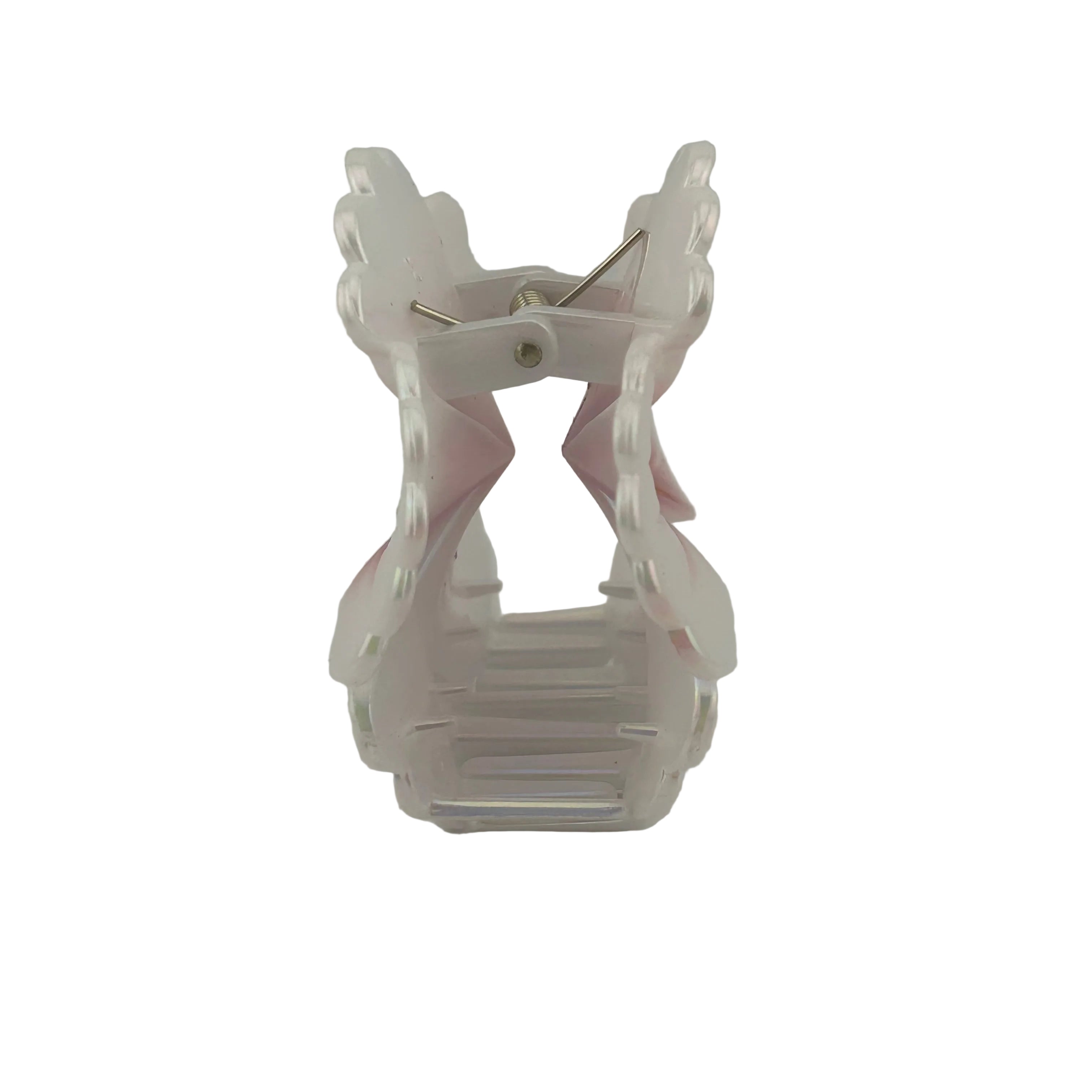 Hibiscus Hair Clip - Large: Iridescent Pearl/Red