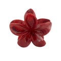 Plumeria Hair Clip - Large: Marbled Red