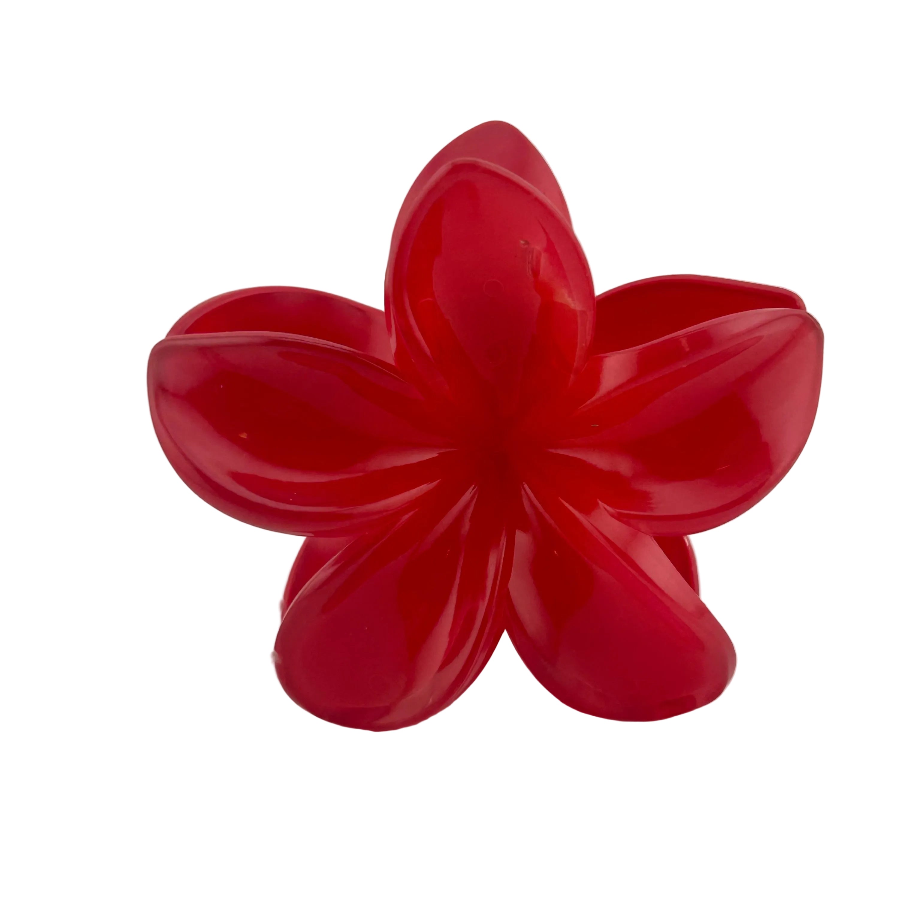 Plumeria Hair Clip - Large: Red