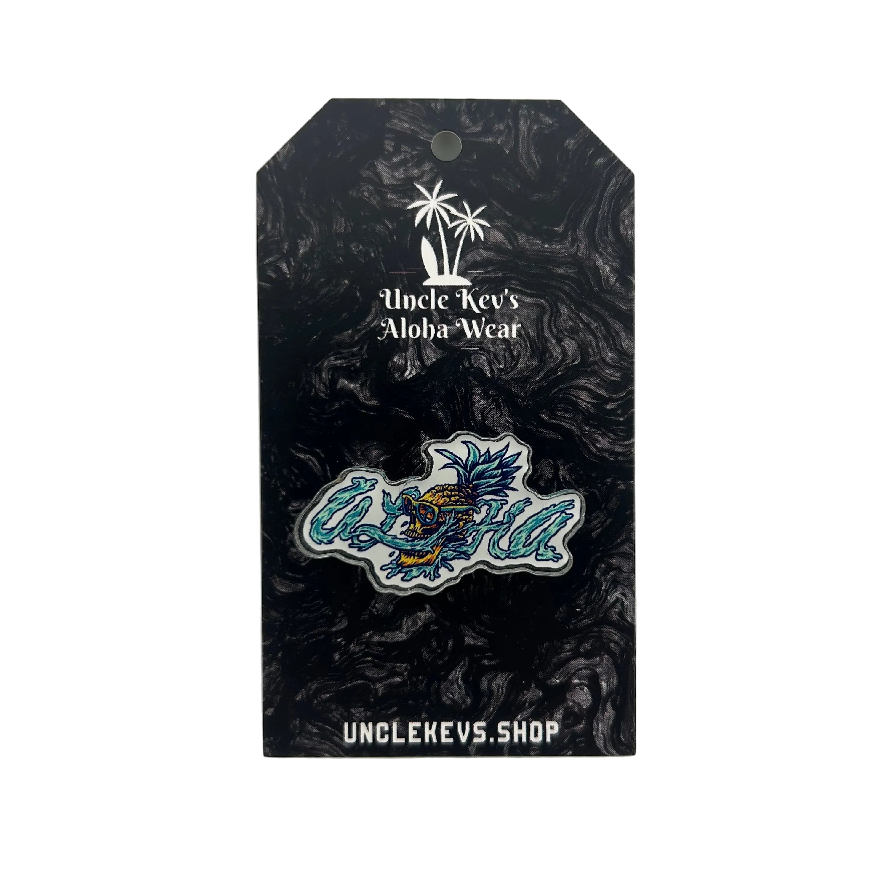 Aloha Skull Acrylic Pin