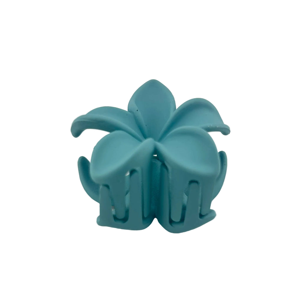 Plumeria Hair Clip - Small: Ocean Blue