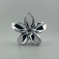 Plumeria Hair Clip - Large: Silver