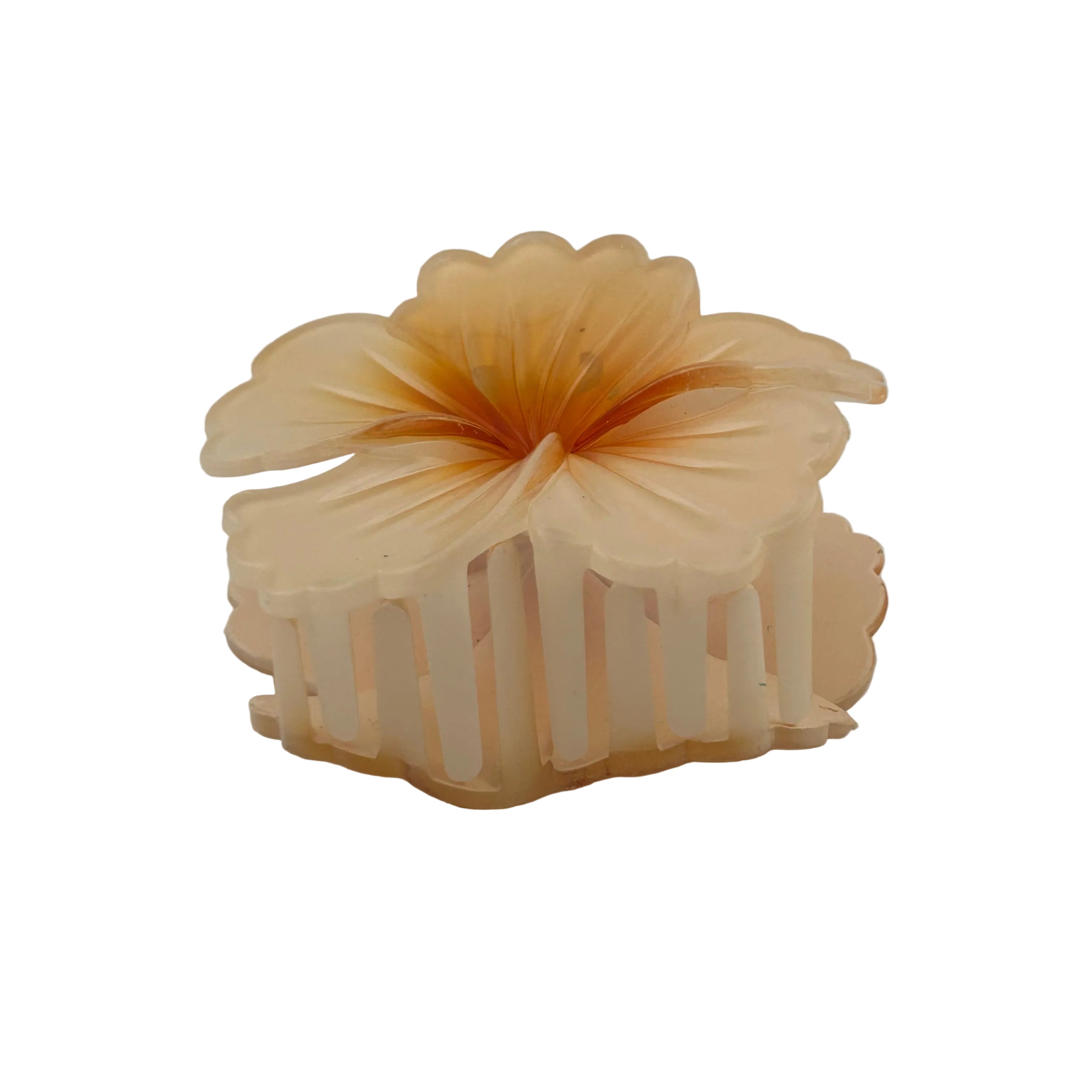 Hibiscus Hair Clip - Large: Orange