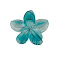 Plumeria Hair Clip - Large: Translucent Blue/Clear