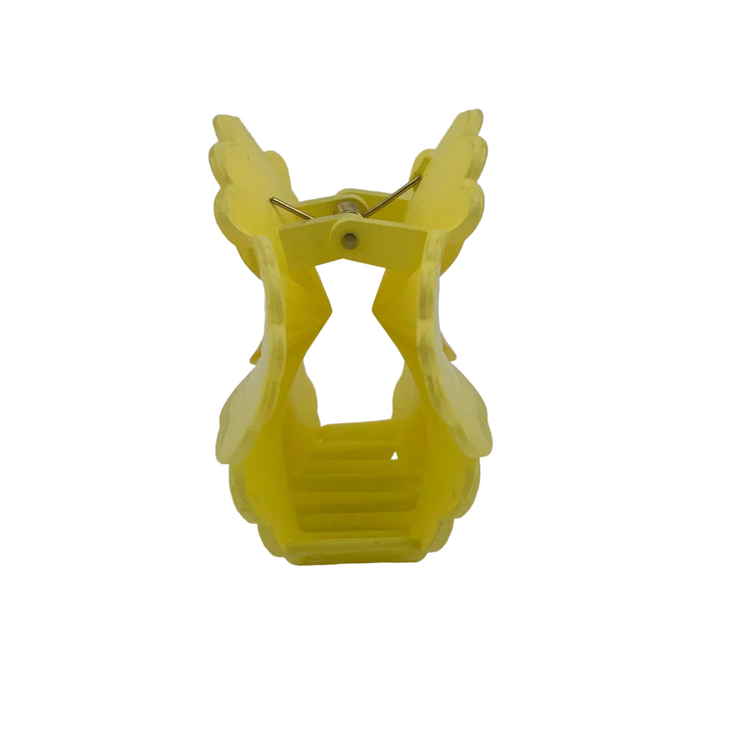 Hibiscus Hair Clip - Large: Butter Yellow
