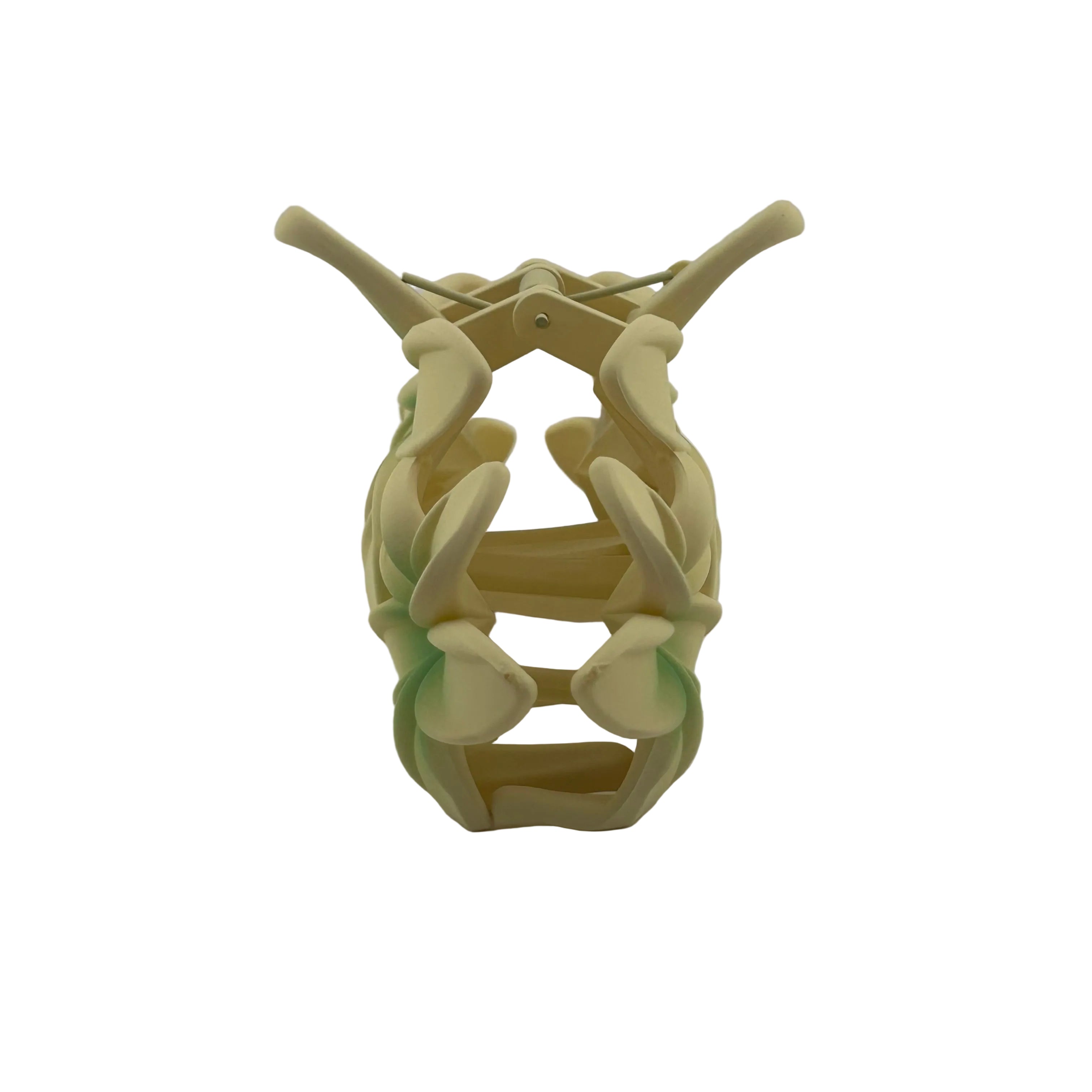 Plumeria Trio Hair Clip - Large: Cream/Green