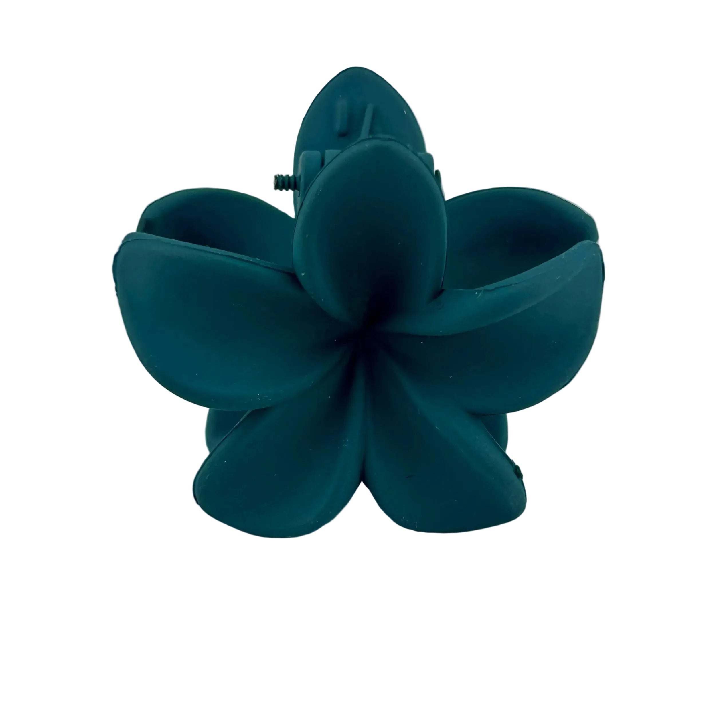 Plumeria Hair Clip - Small: Peacock Blue