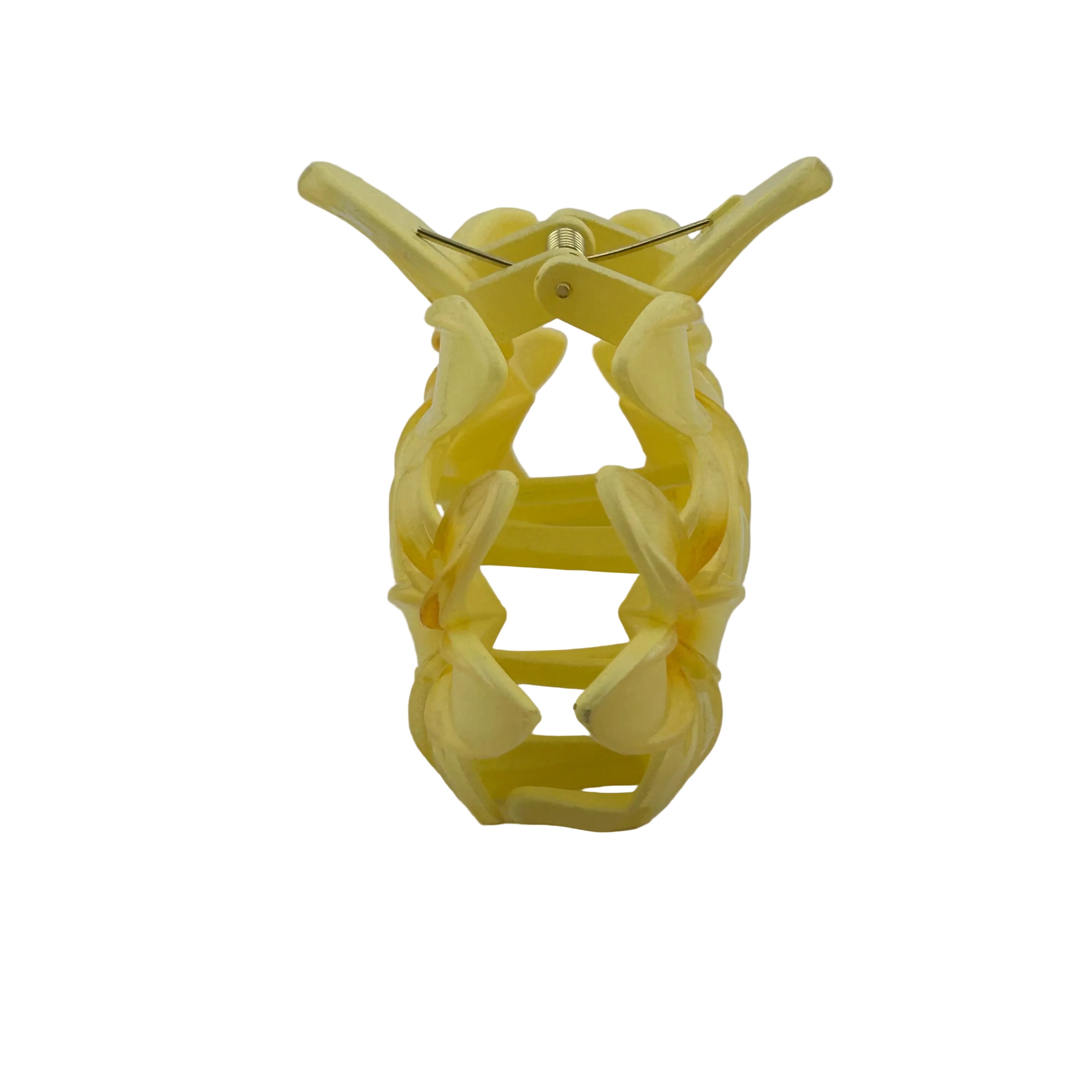 Plumeria Trio Hair Clip - Large: Yellow