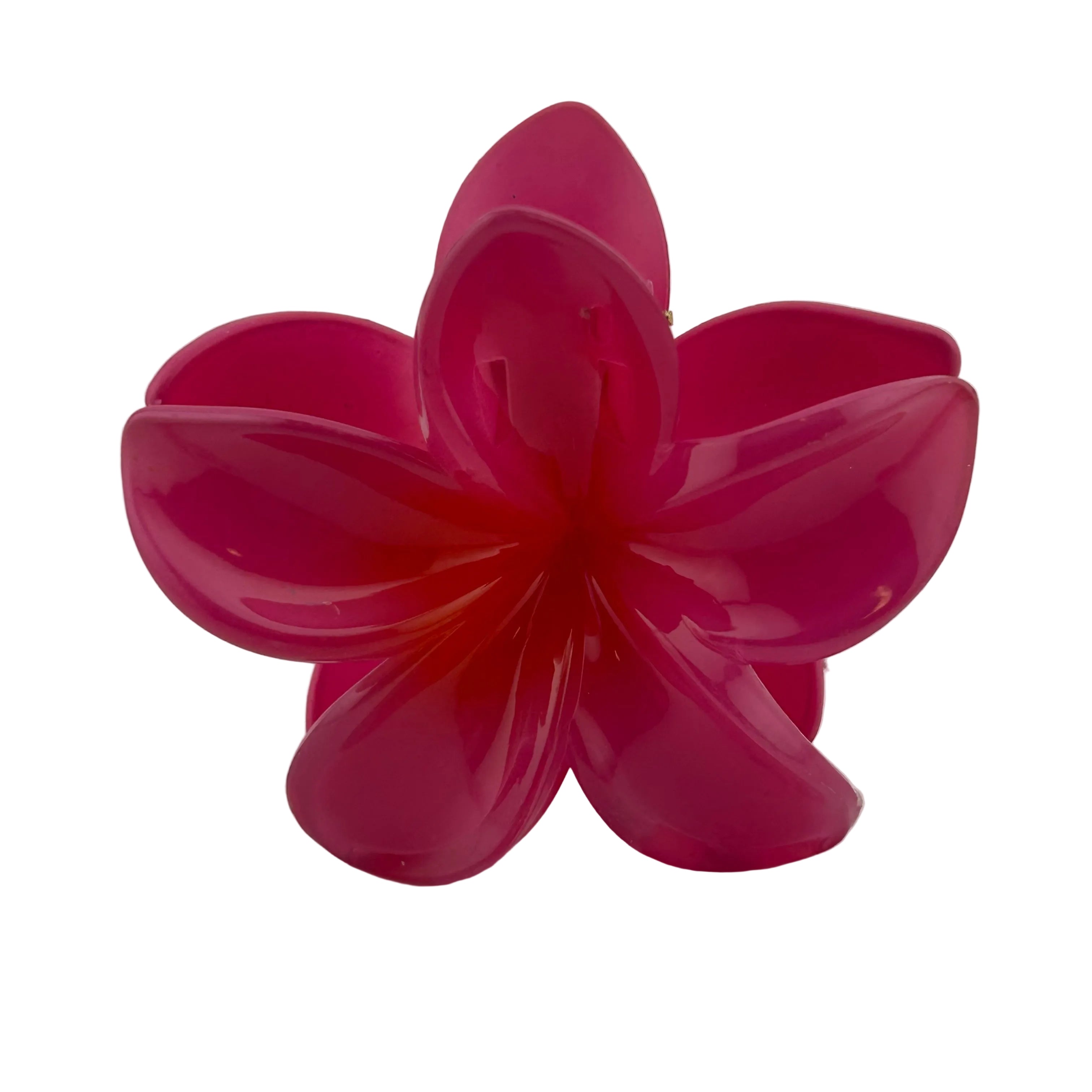 Plumeria Hair Clip - Large: Pink/Orange