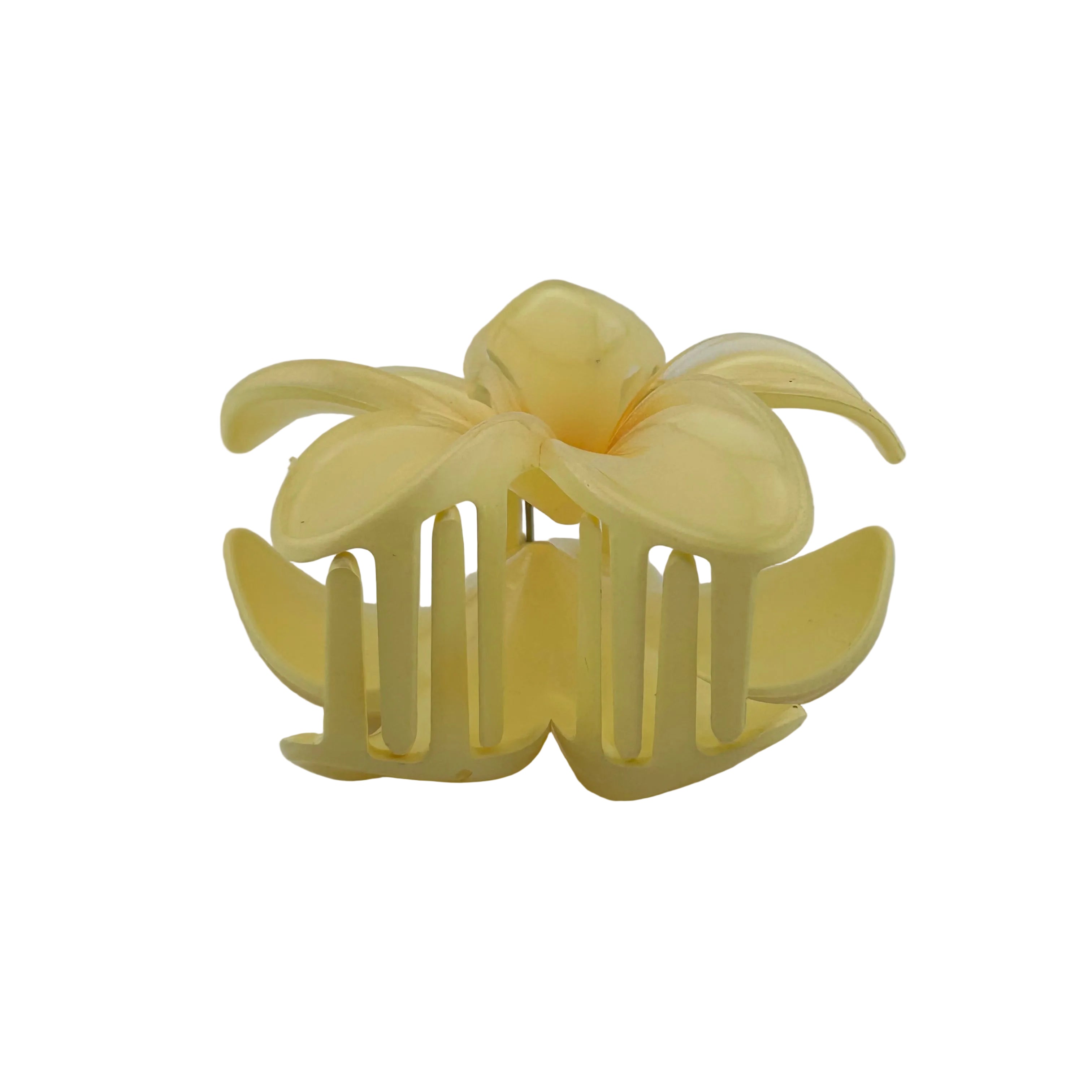 Plumeria Hair Clip - Large: Yellow/Orange