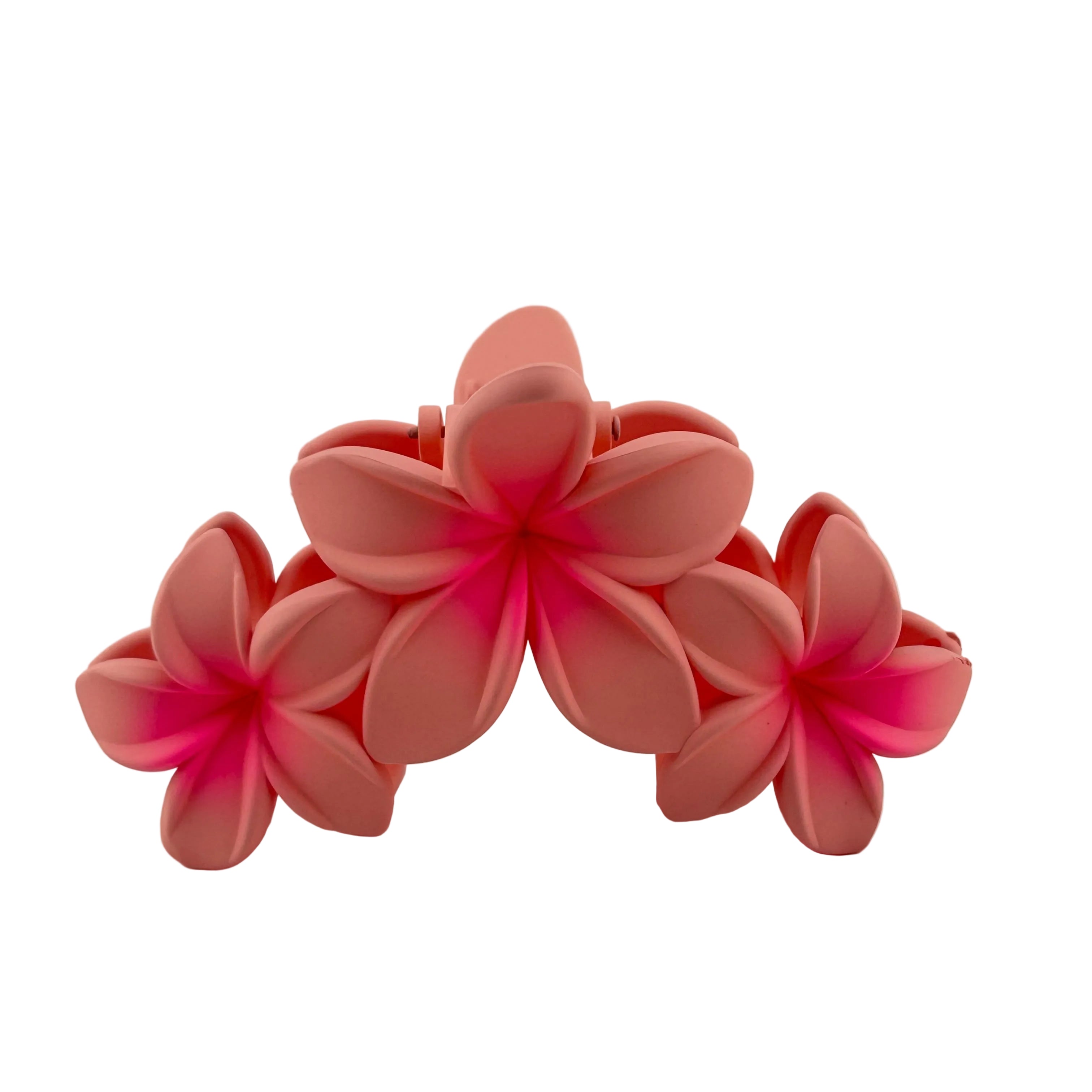 Plumeria Trio Hair Clip - Large: Light Pink/Pink