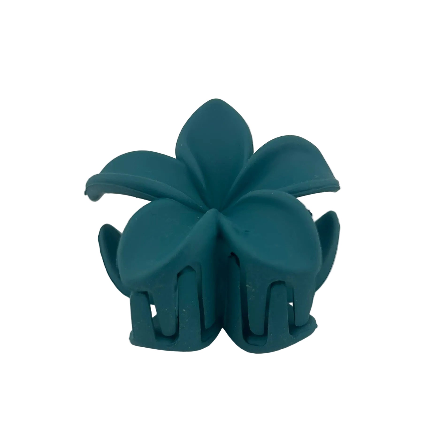 Plumeria Hair Clip - Small: Peacock Blue