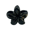 Plumeria Hair Clip - Large: Marbled Black/Gold