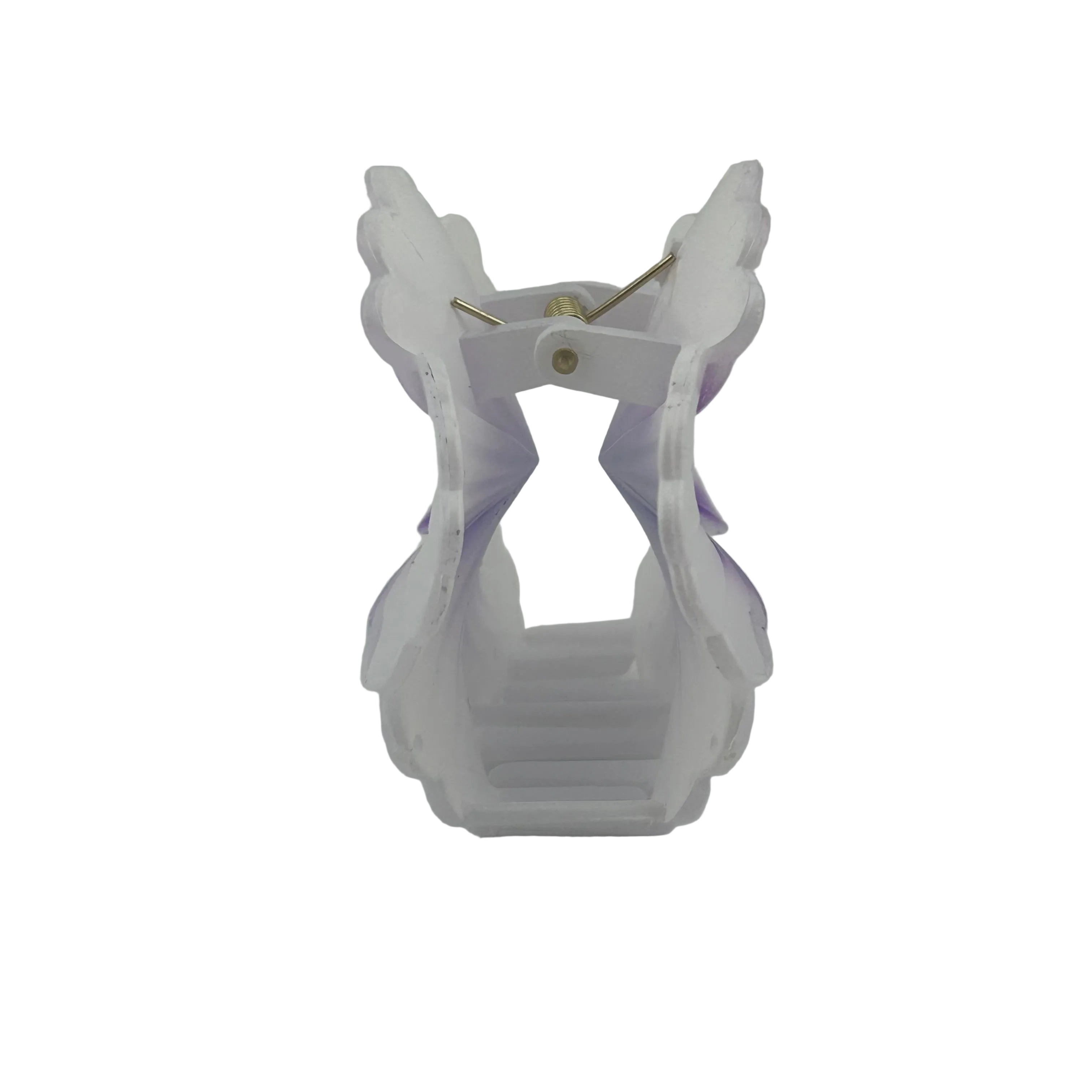 Hibiscus Hair Clip - Large: White/Purple