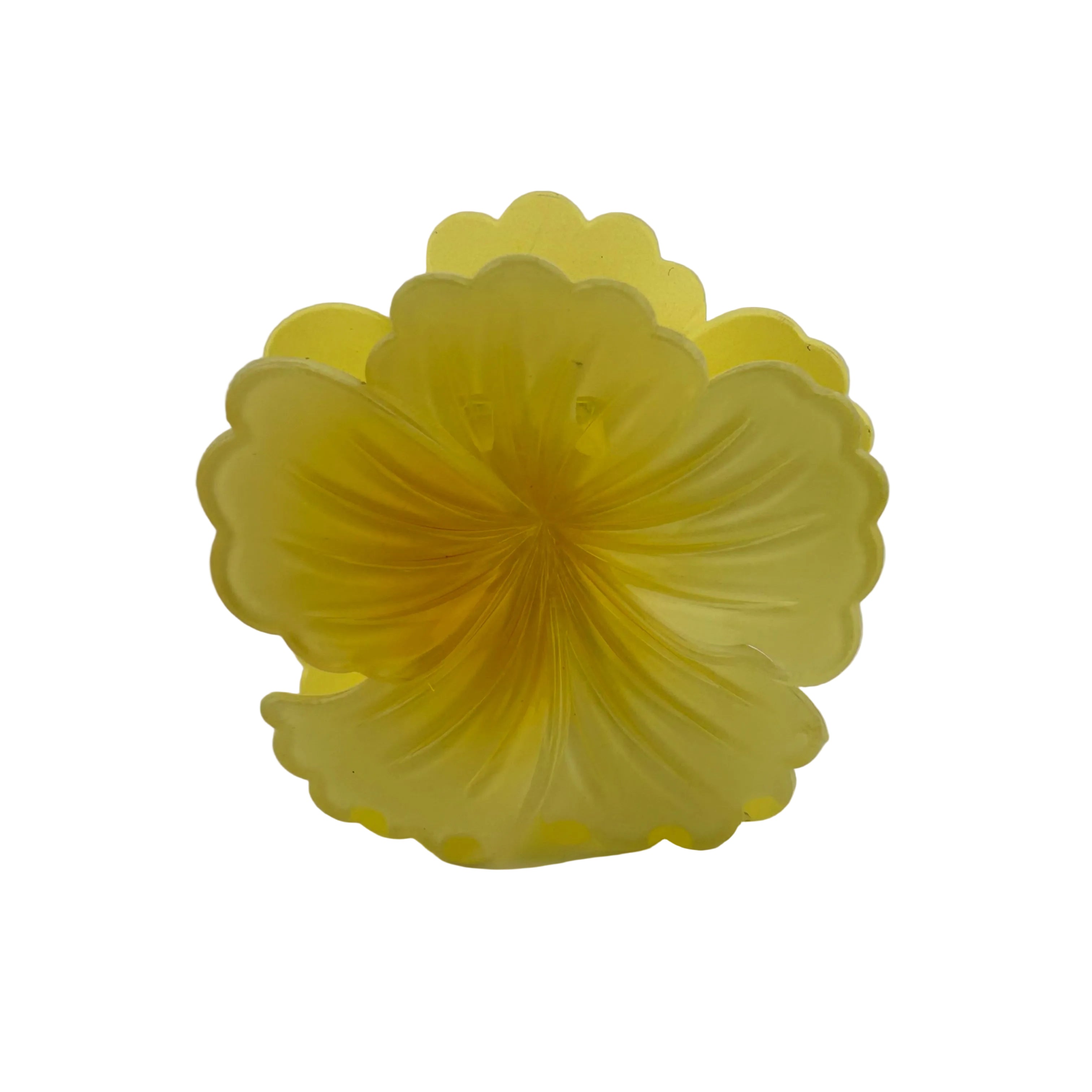 Hibiscus Hair Clip - Large: Butter Yellow