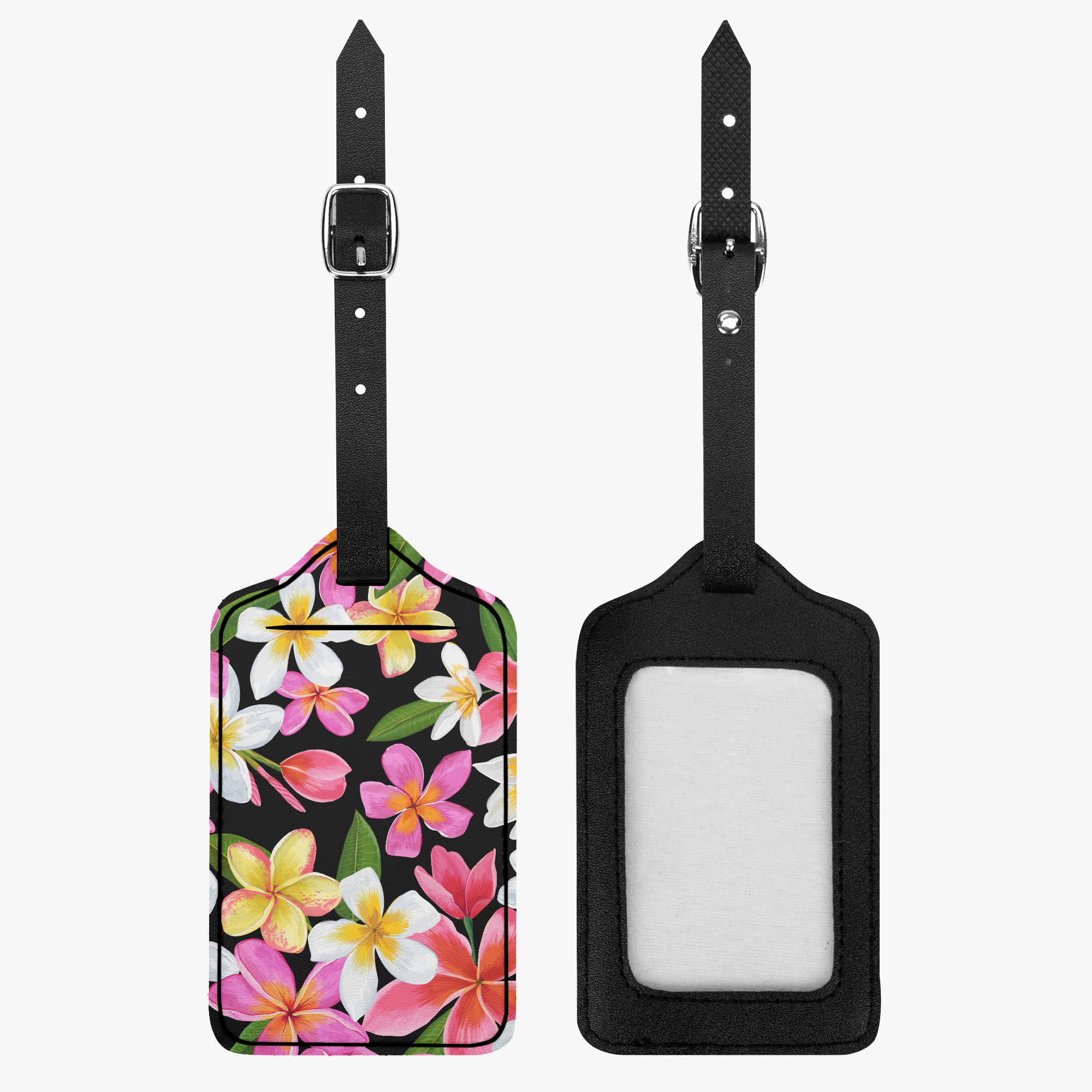 Watercolor Plumerias Luggage Tag
