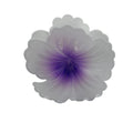 Hibiscus Hair Clip - Large: White/Purple