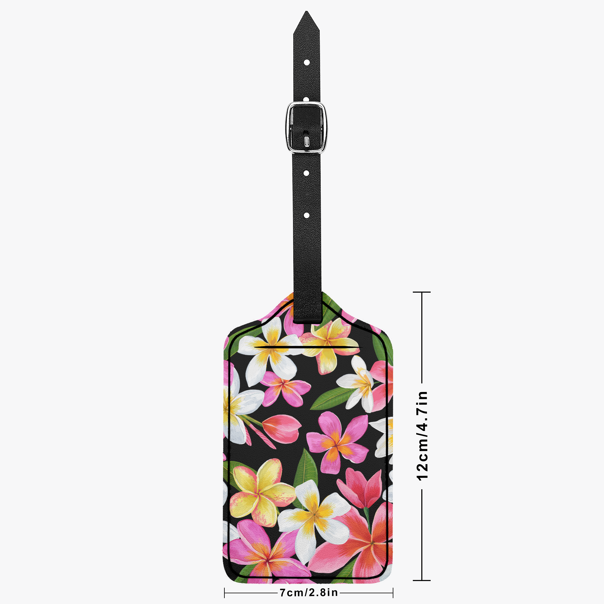 Watercolor Plumerias Luggage Tag