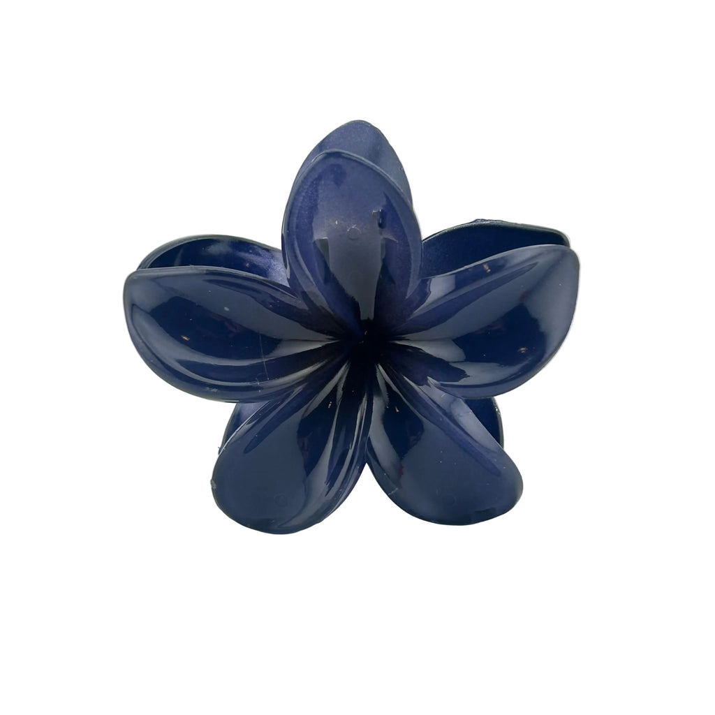 Plumeria Hair Clip - Large: Dark Purple/Brown