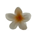 Plumeria Hair Clip - Large: White/Orange