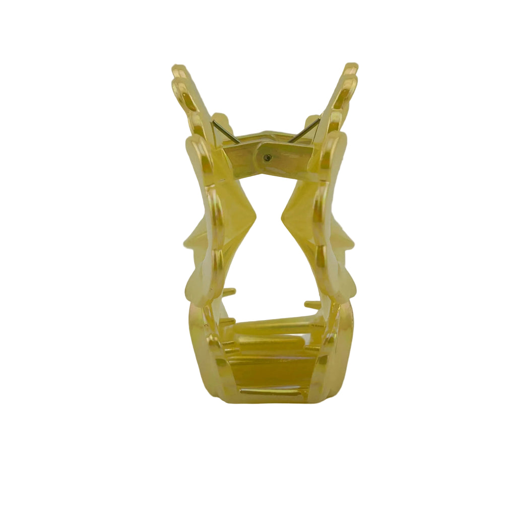 Hibiscus Hair Clip - Large: Iridescent Yellow