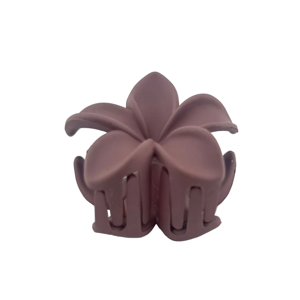 Plumeria Hair Clip - Small: Bean Purple