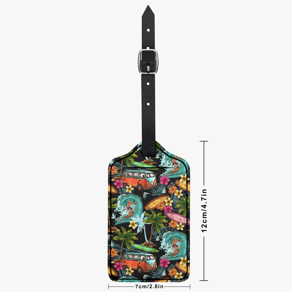 Hawaiian Sketches Dark Luggage Tag