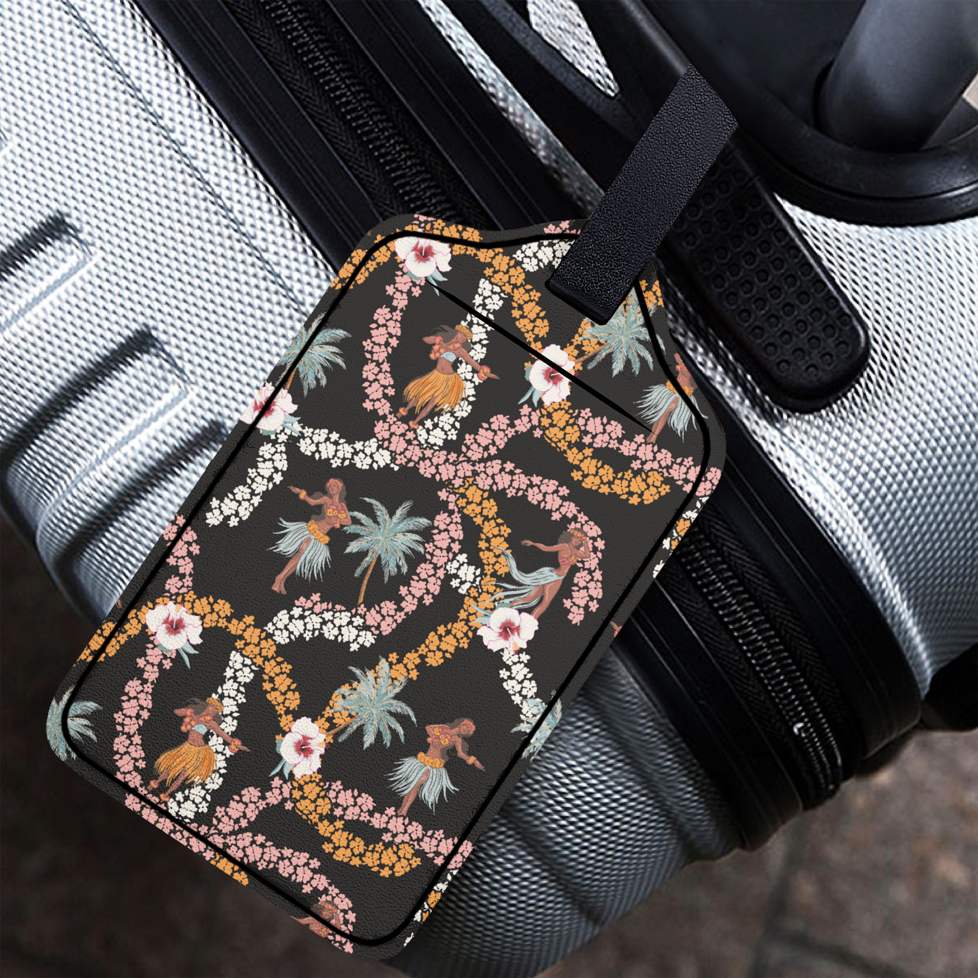 Hibiscus Hula Luggage Tag