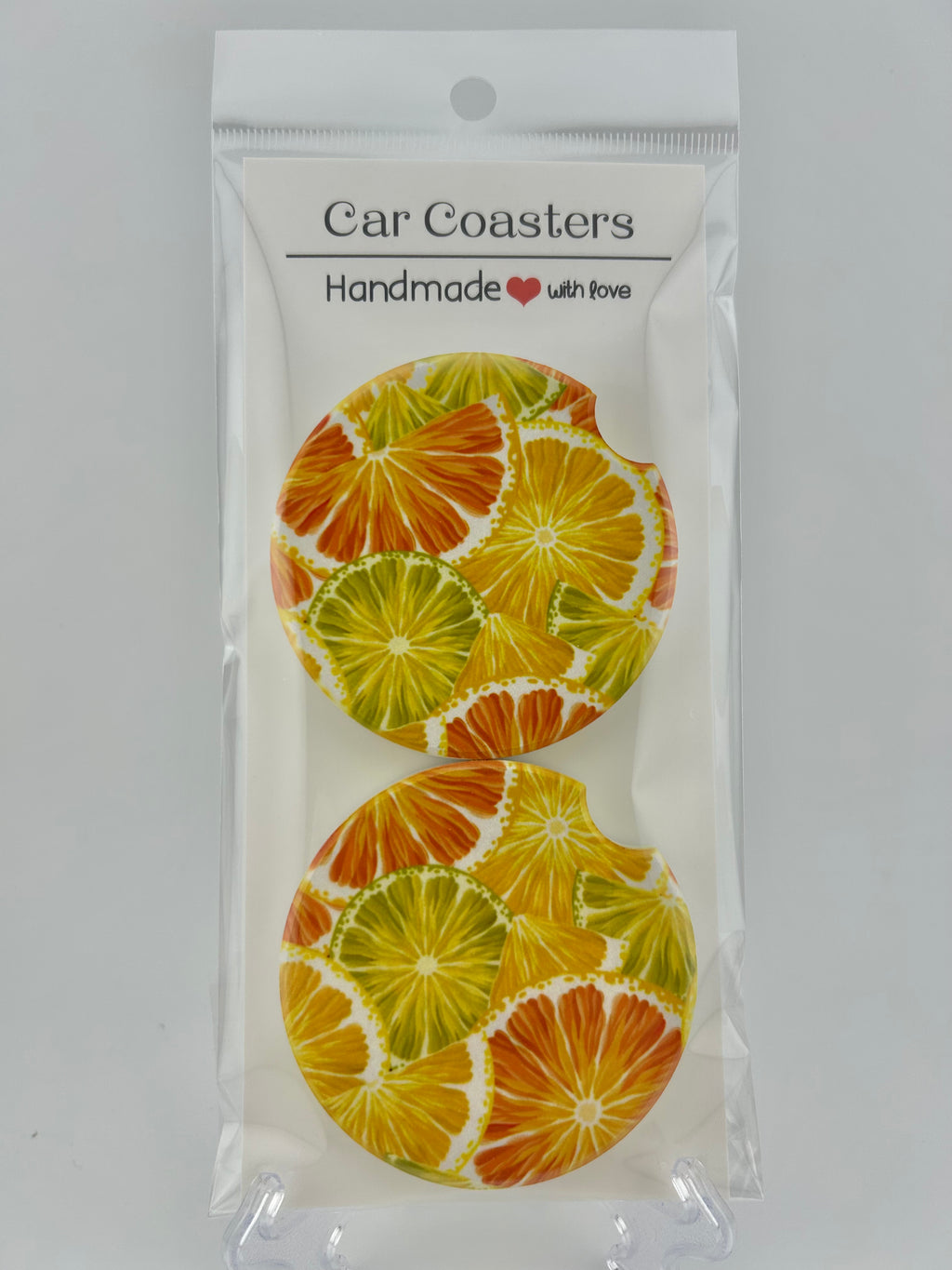 Citrus Crush Car Coaster Set