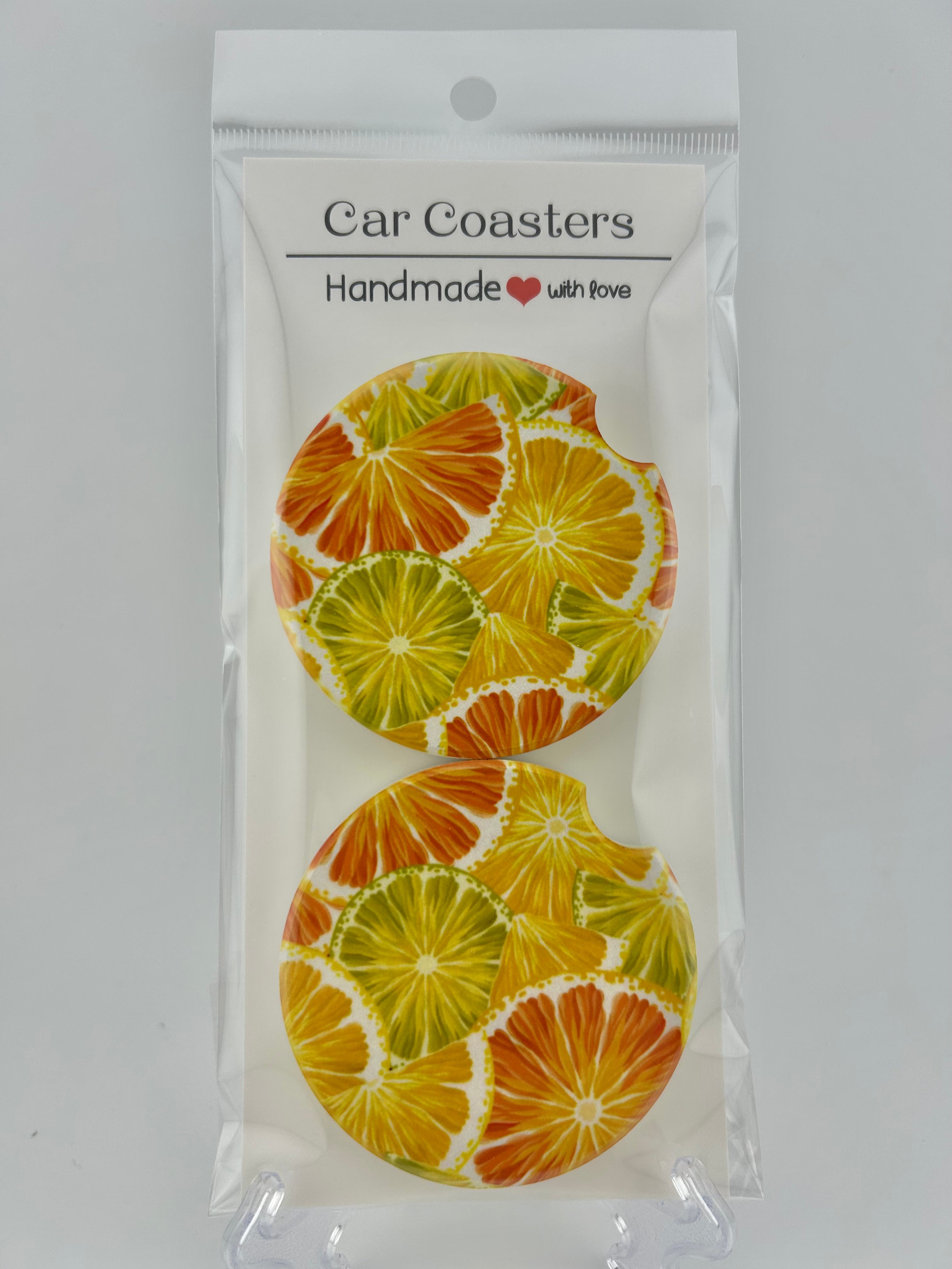 Citrus Crush Car Coaster Set