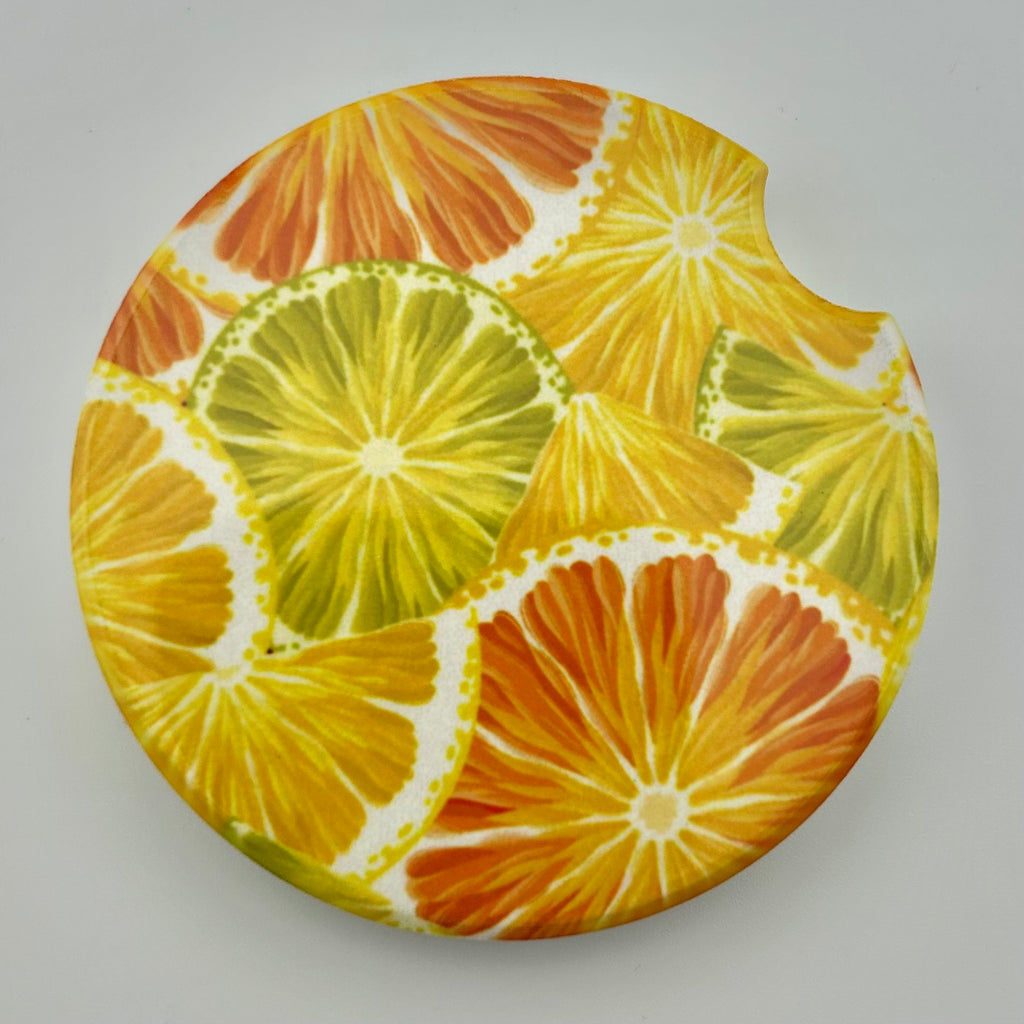 Citrus Crush Car Coaster Set
