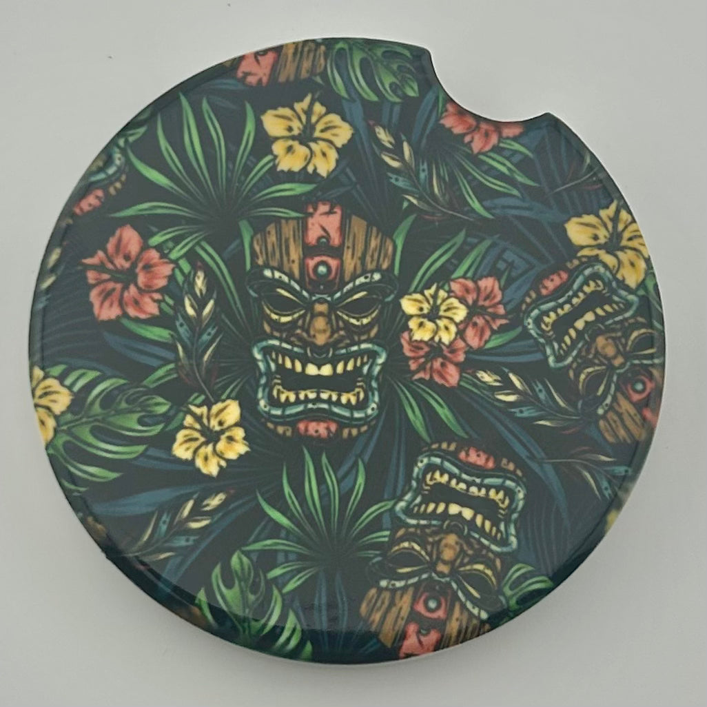 Crazy Tikis Car Coaster Set