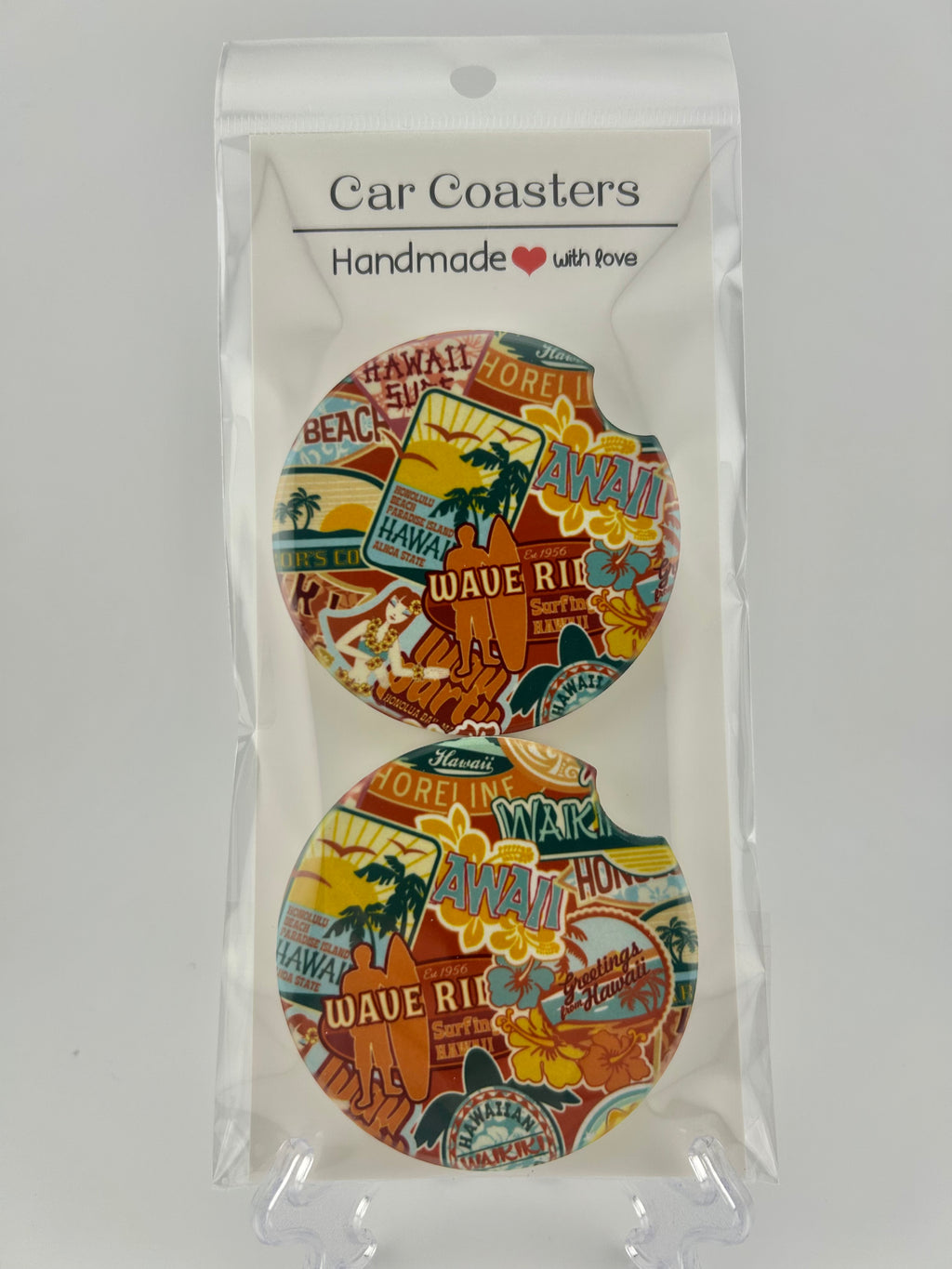 Hawaiian Adventures Car Coaster Set