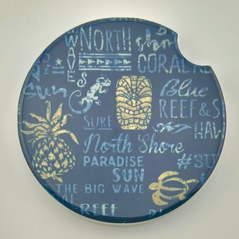 Hawaiian Surf Car Coaster Set