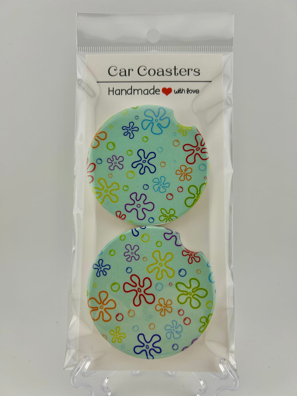 Ocean Floral Car Coaster Set