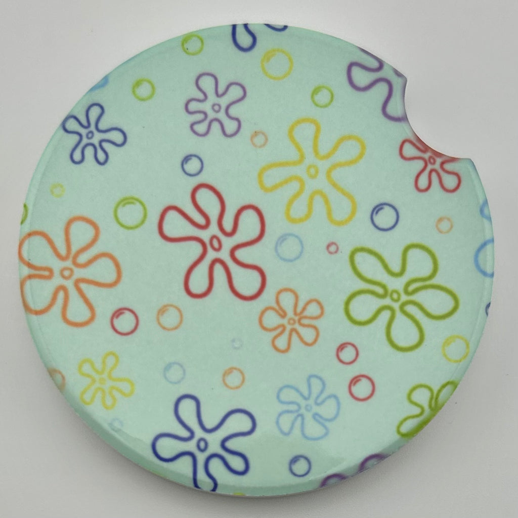 Ocean Floral Car Coaster Set