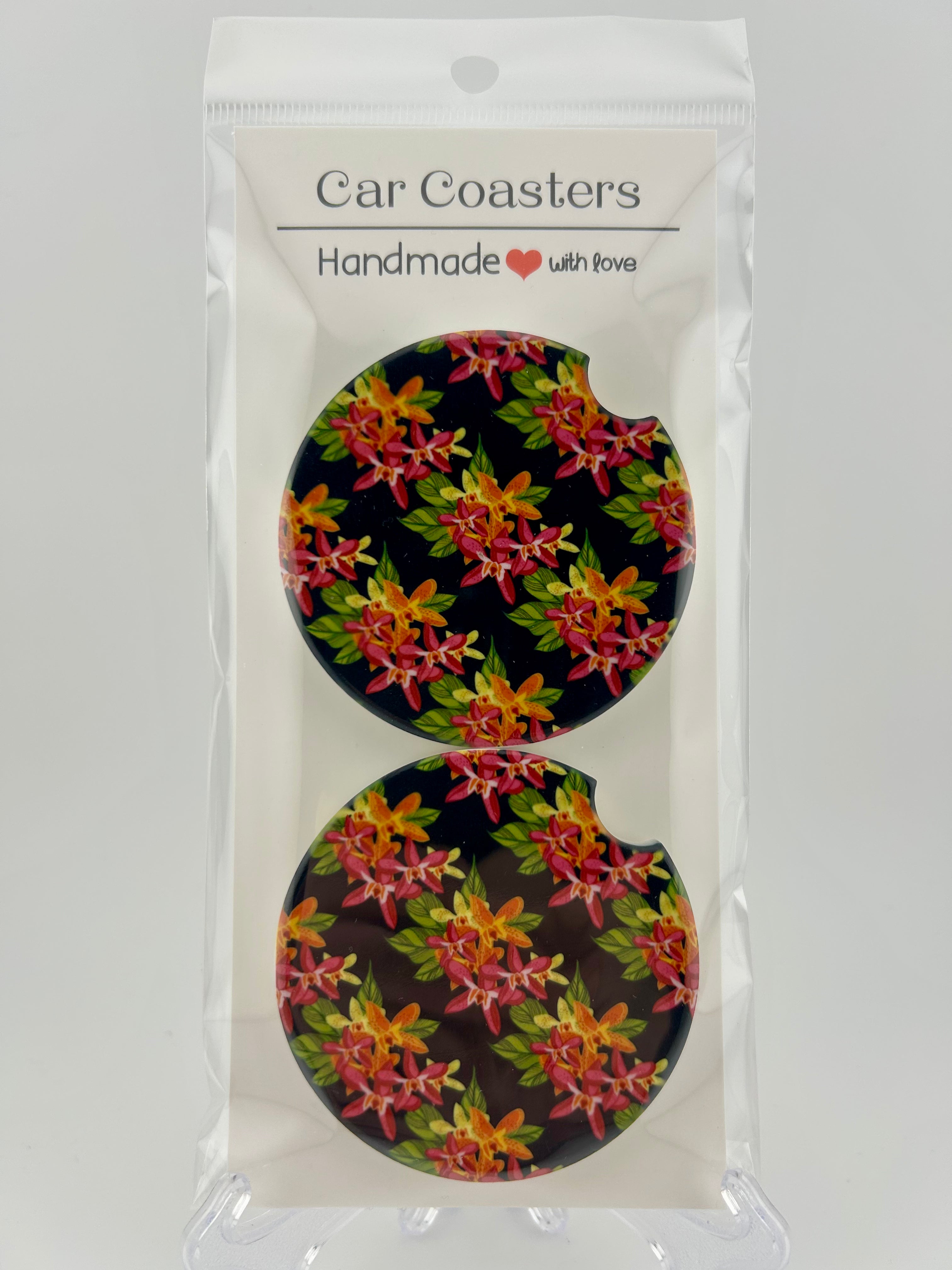 Orchid Oasis Car Coaster Set