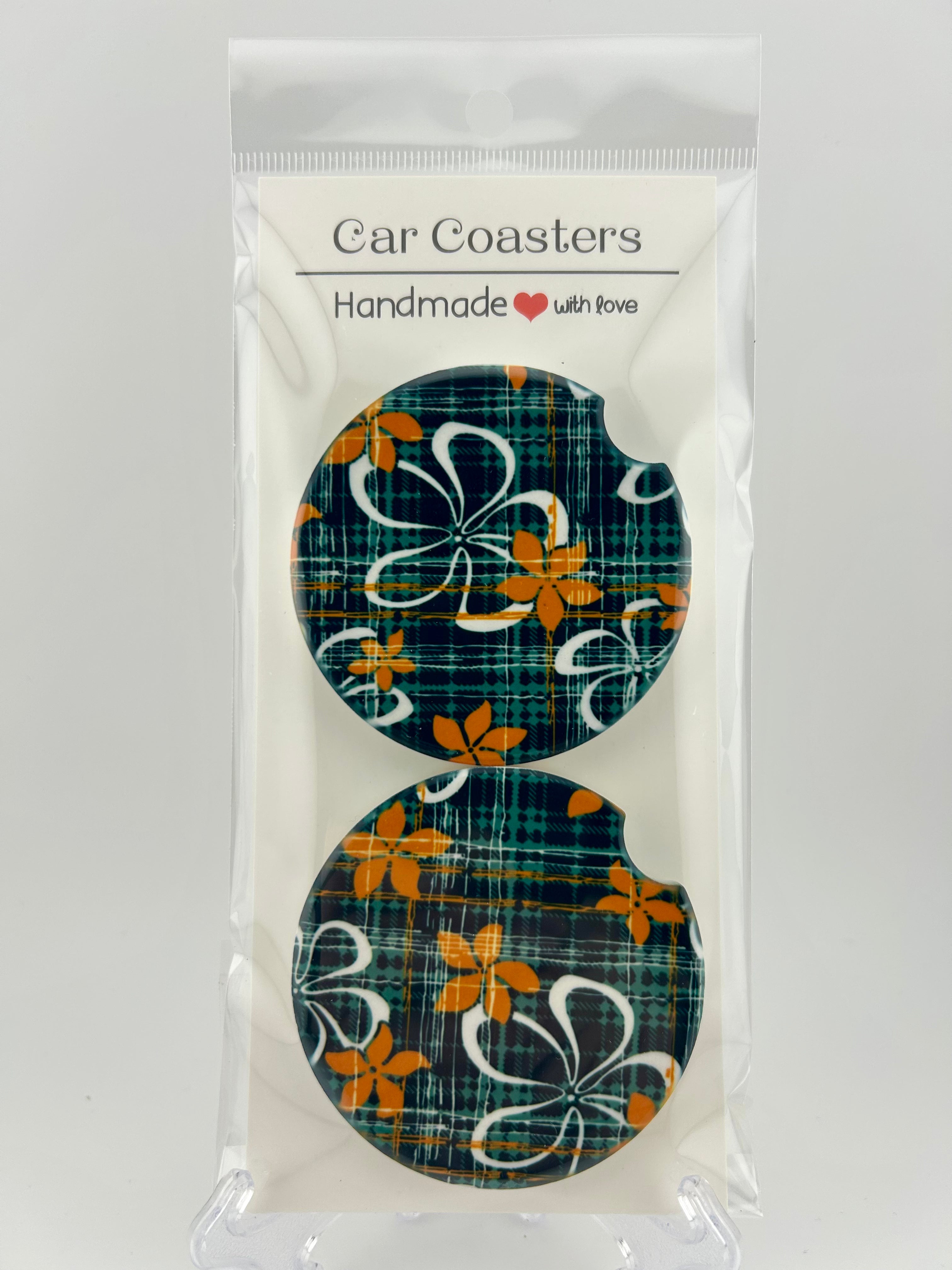 Paniolo Plaid Car Coaster Set
