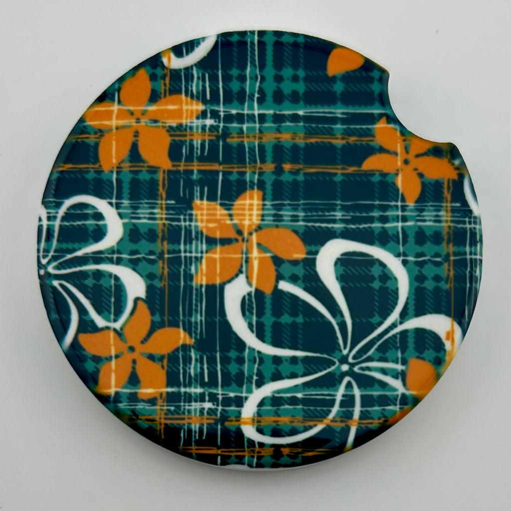 Paniolo Plaid Car Coaster Set