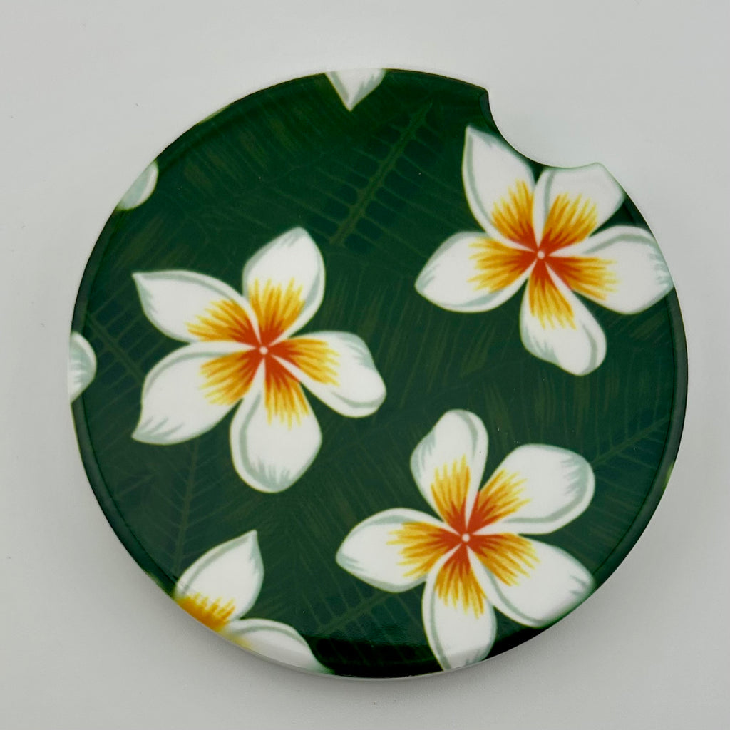 Plumeria Paradise Car Coaster Set