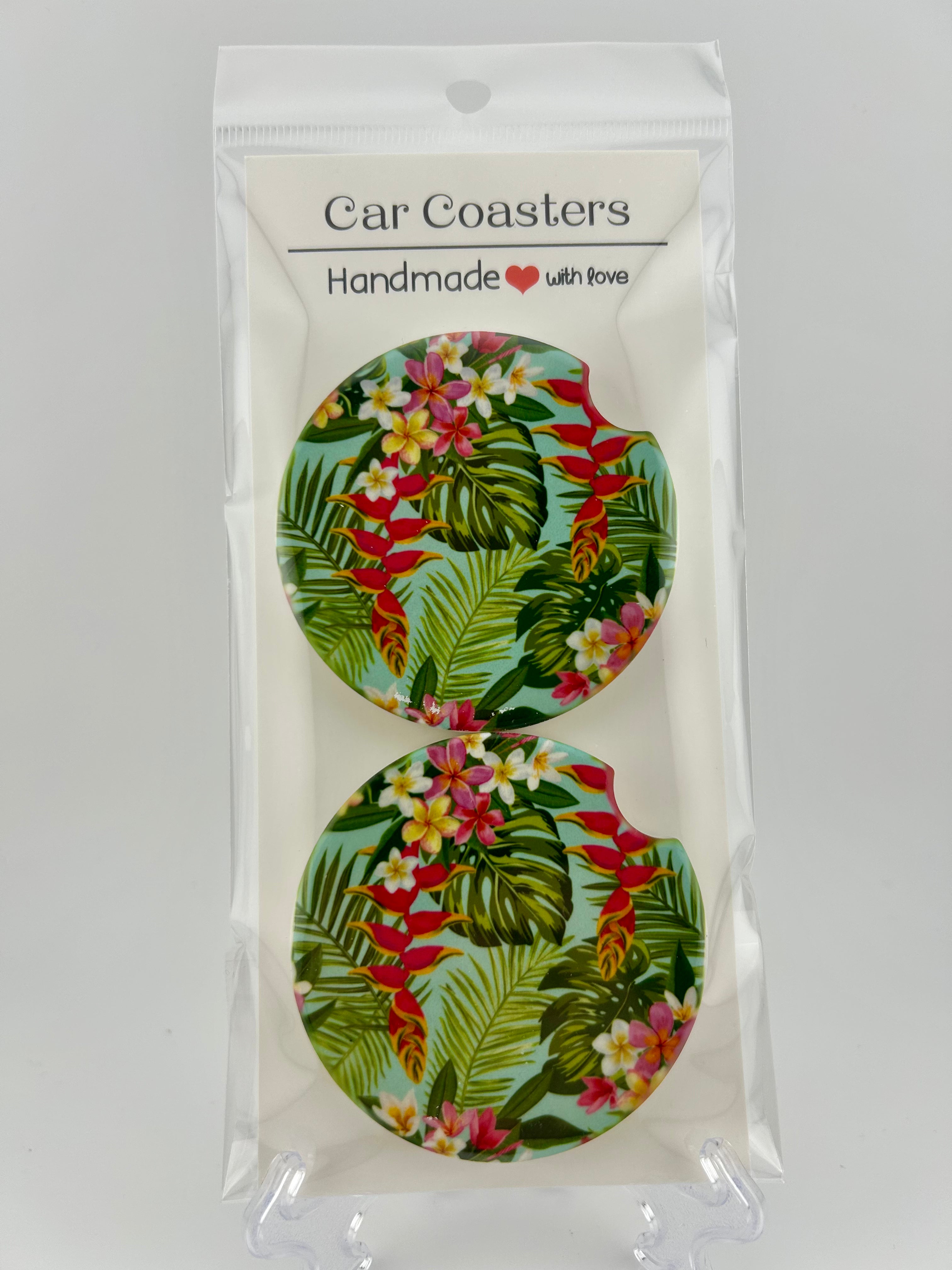 Plumeria Canopy Car Coaster Set