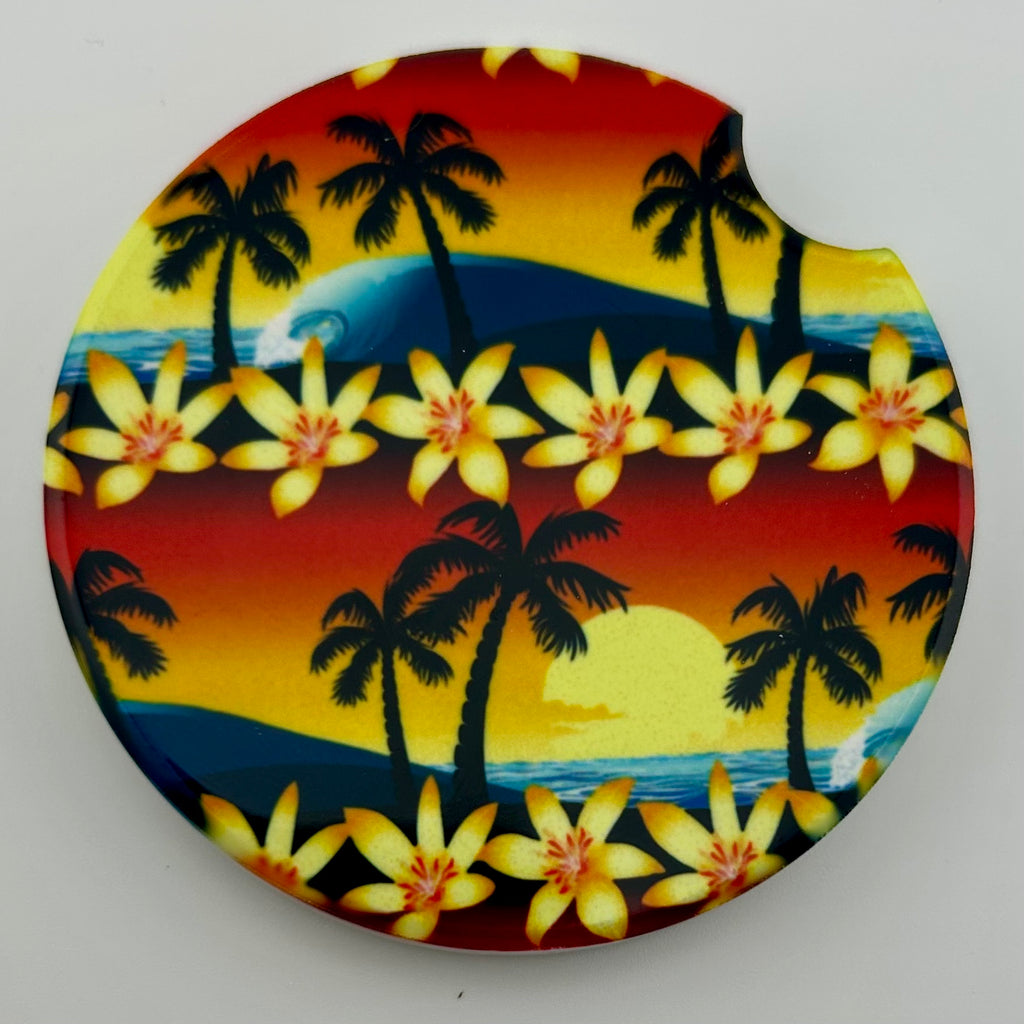 Sunset Surf Car Coaster Set